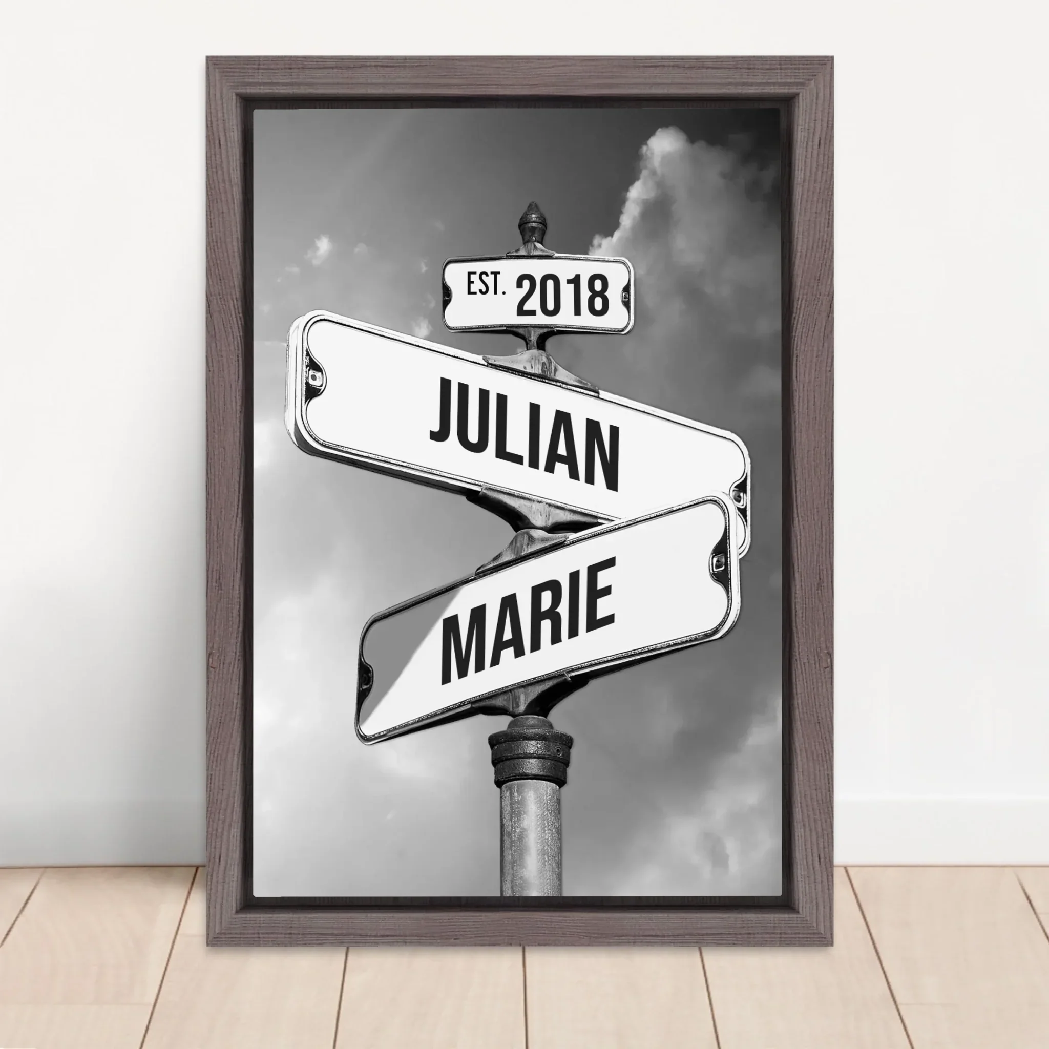 Personalisierte Leinwand "Vintage Straßenschild für Paare" - Image 5