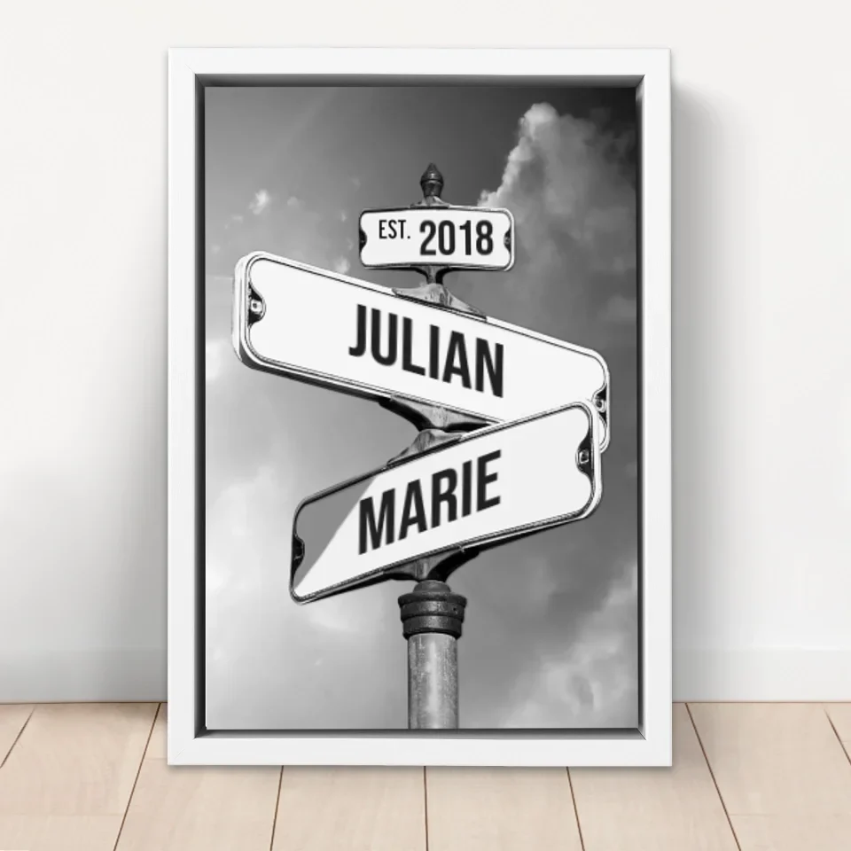 Personalisierte Leinwand "Vintage Straßenschild für Paare" - Image 6