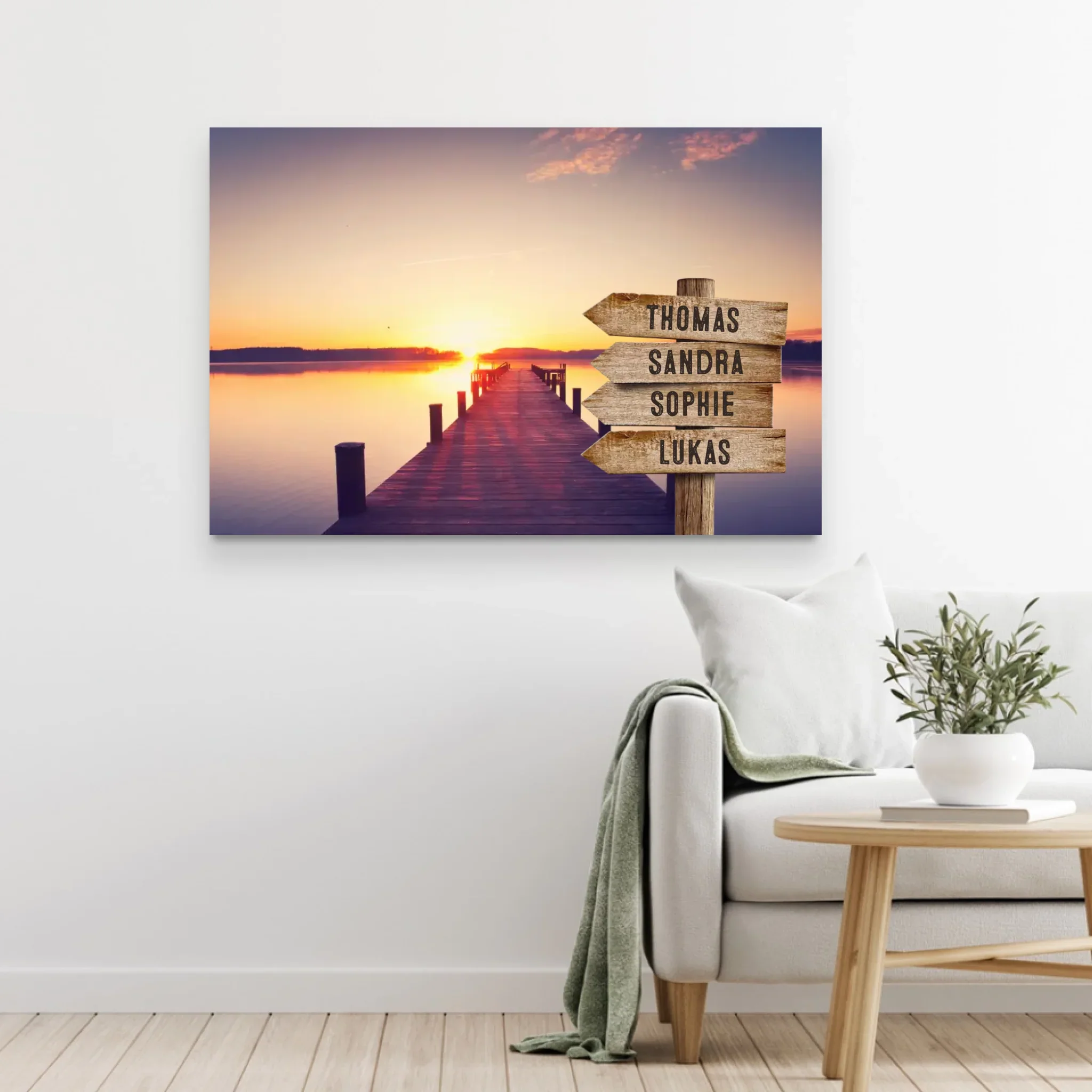Personalisierte Leinwand "Wegweiser am Steg" - Image 5