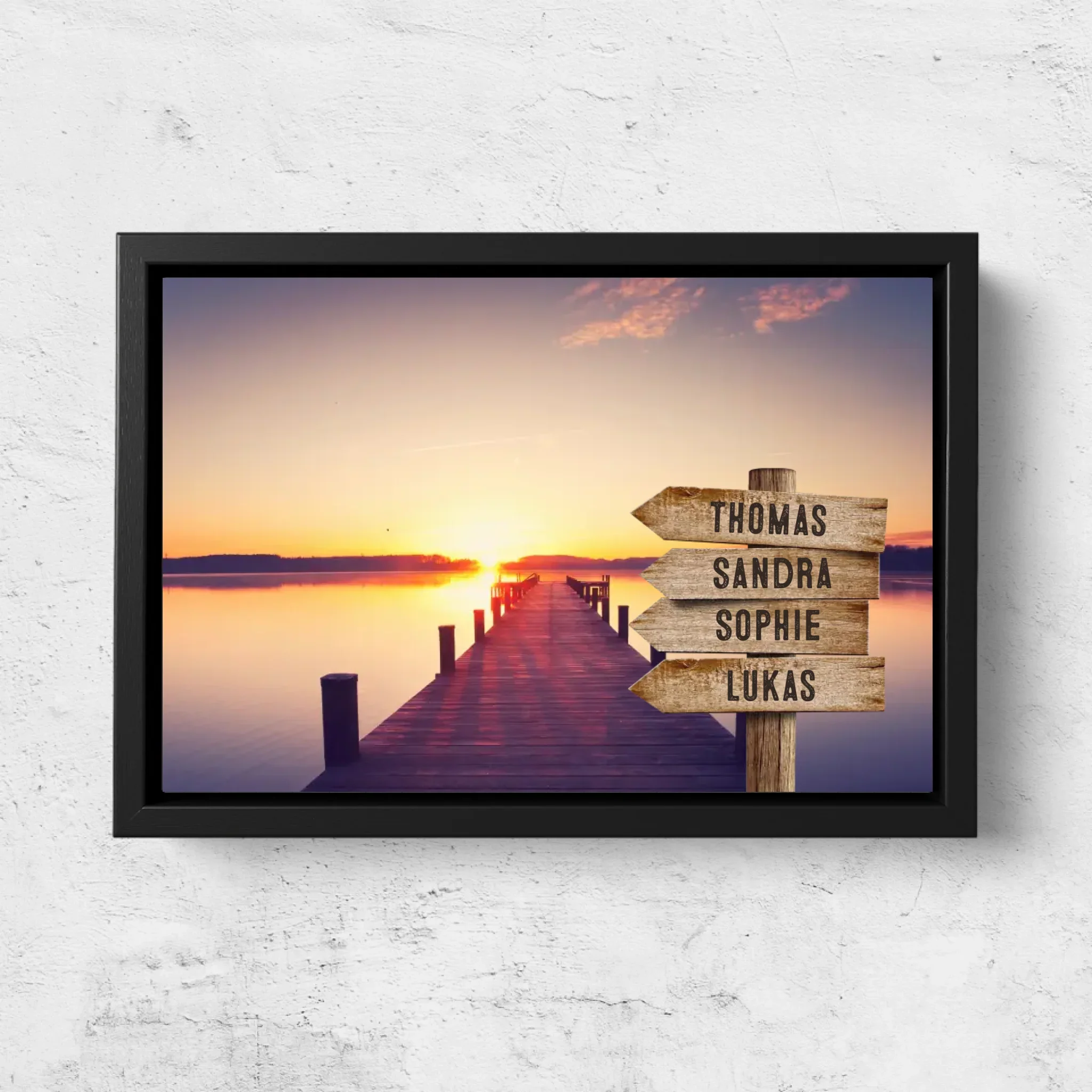 Personalisierte Leinwand "Wegweiser am Steg" - Image 6