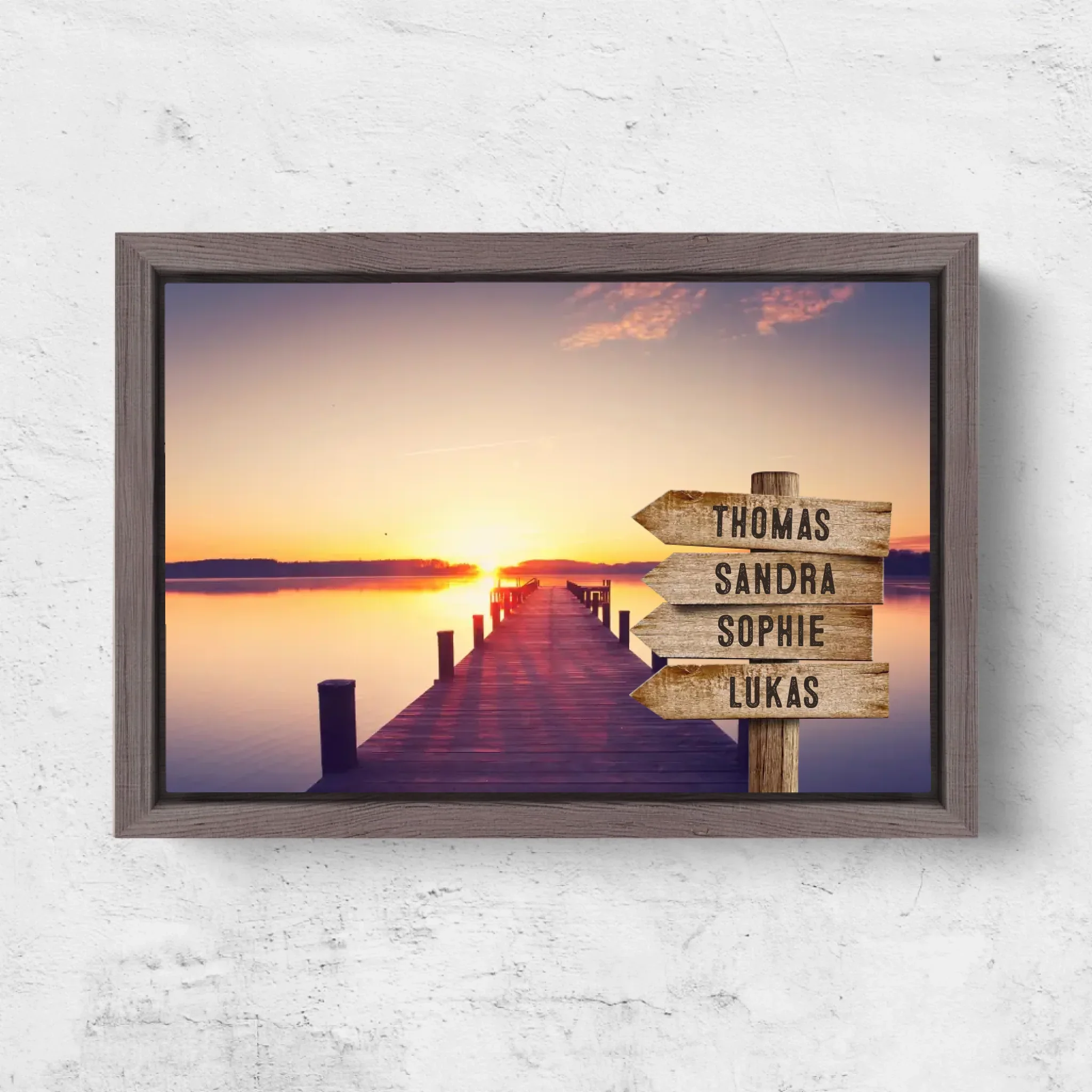 Personalisierte Leinwand "Wegweiser am Steg" - Image 7