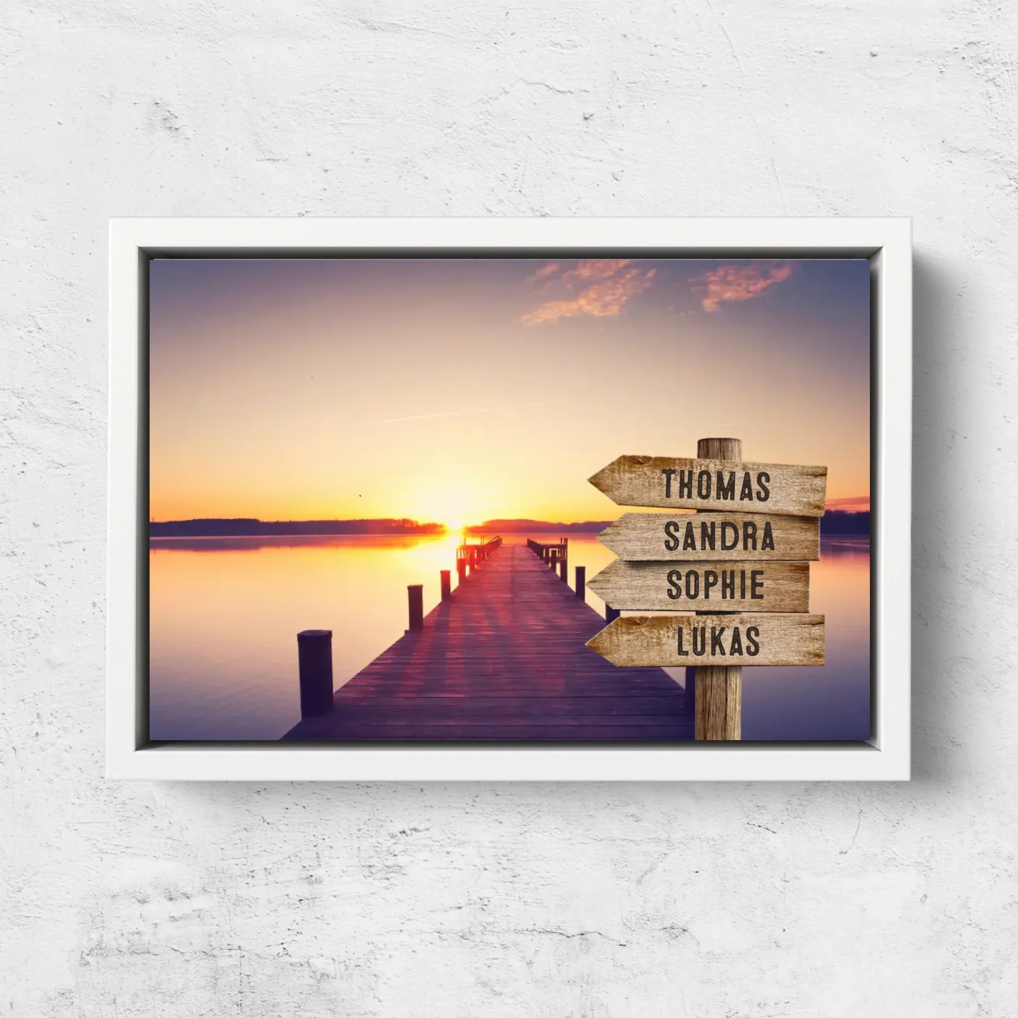 Personalisierte Leinwand "Wegweiser am Steg" - Image 8