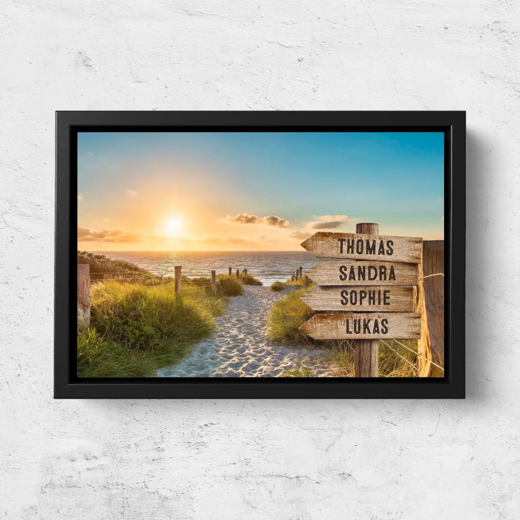 Personalisierte Leinwand "Wegweiser am Strand" - Image 6