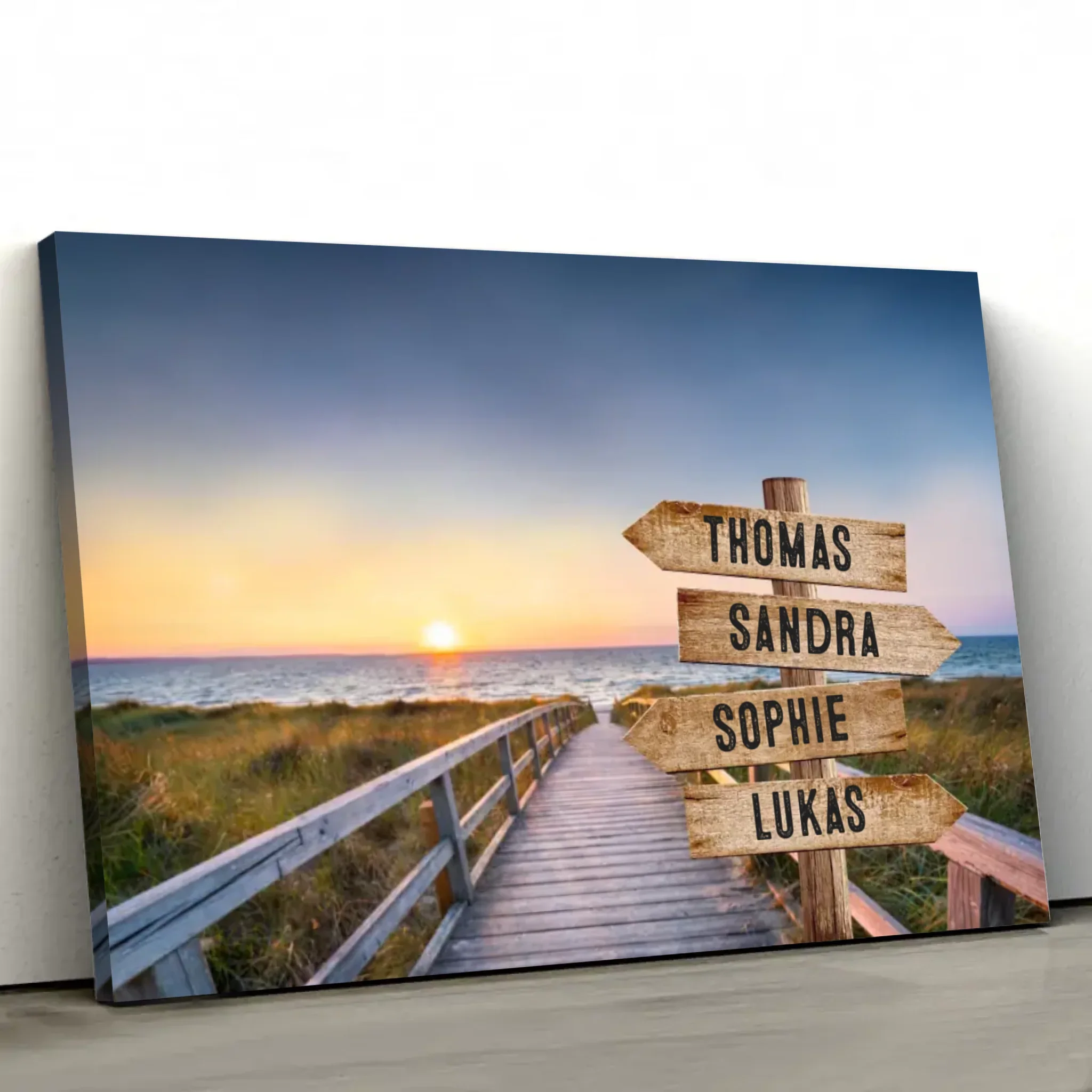 Personalisierte Leinwand "Wegweiser am Strandweg" - Image 3