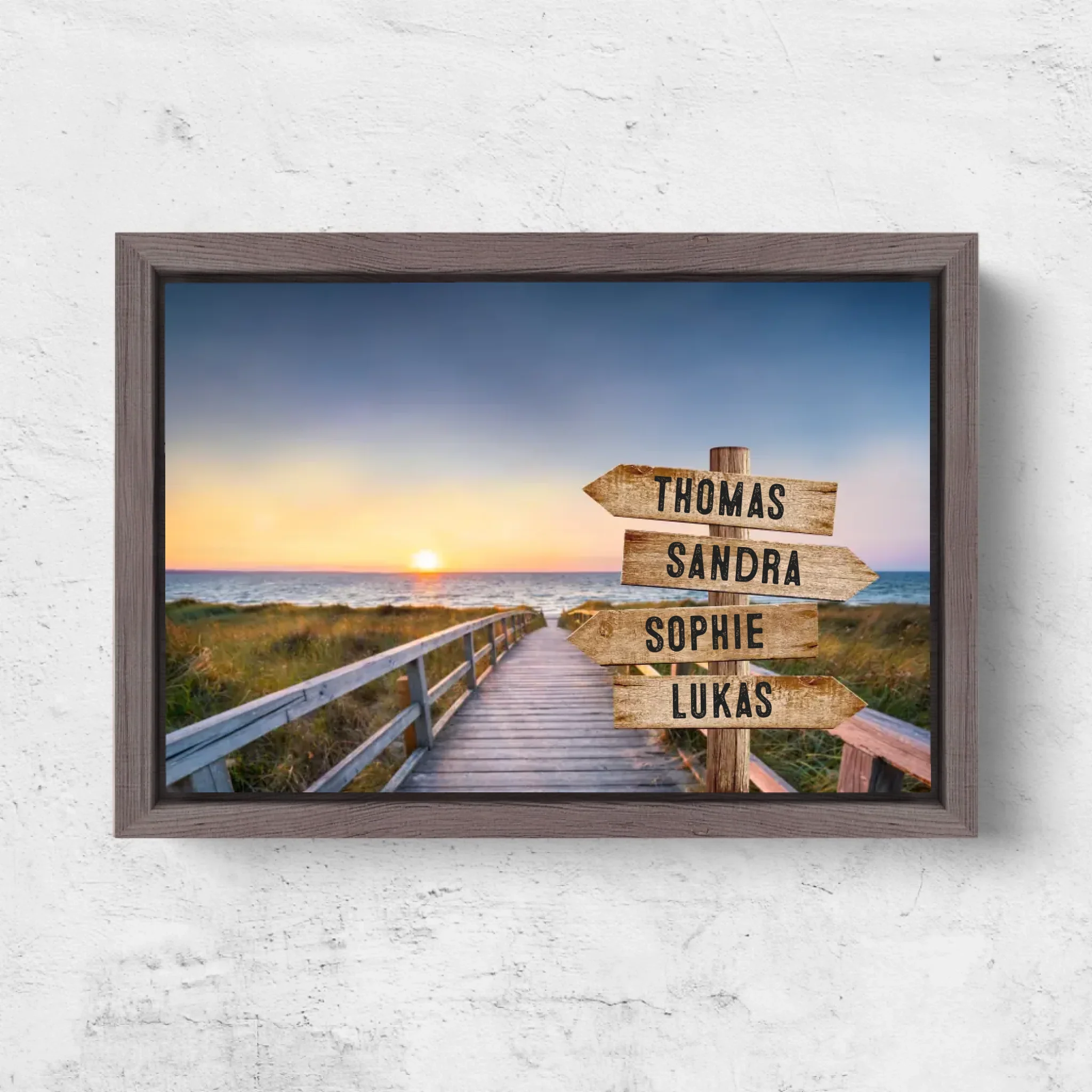 Personalisierte Leinwand "Wegweiser am Strandweg" - Image 7