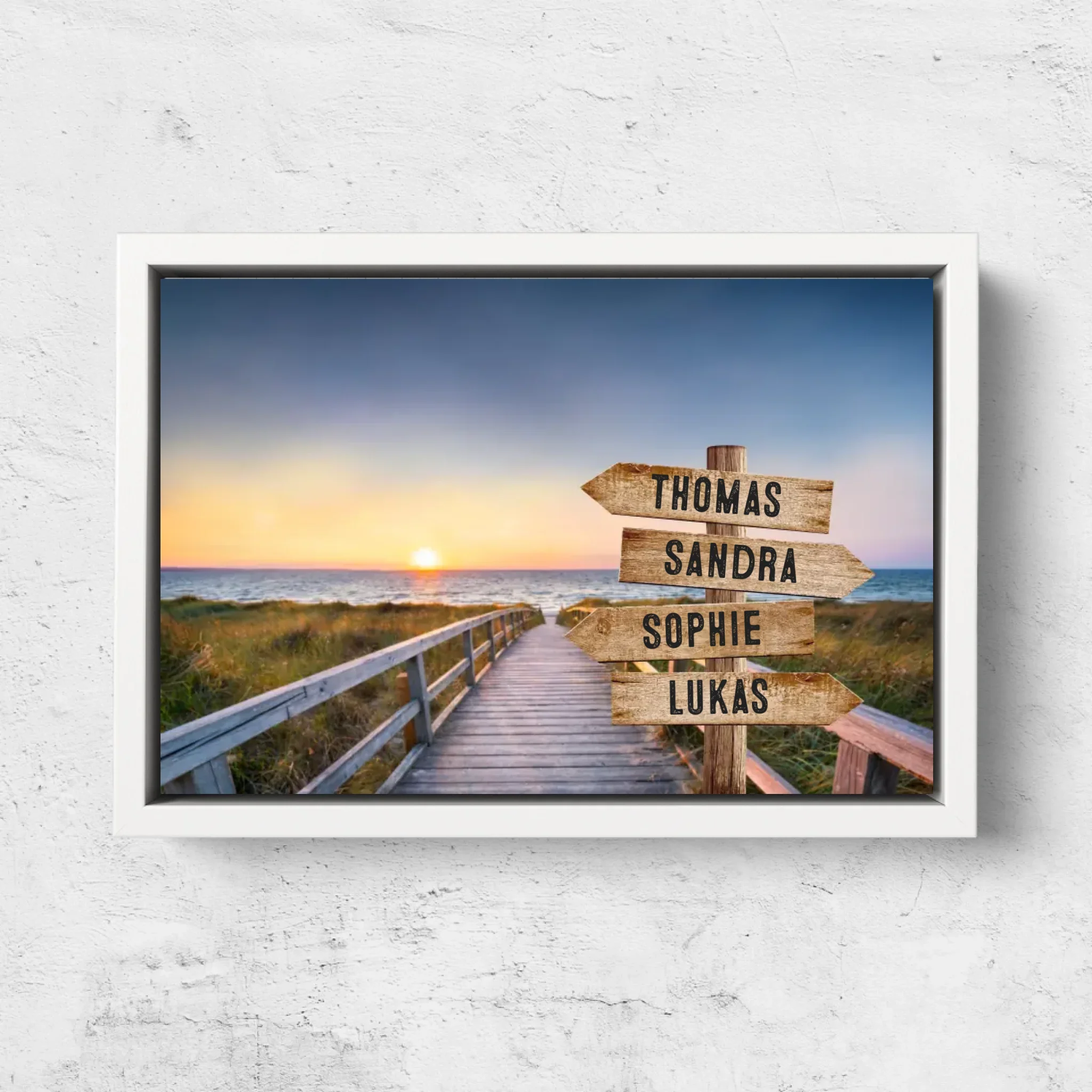 Personalisierte Leinwand "Wegweiser am Strandweg" - Image 8