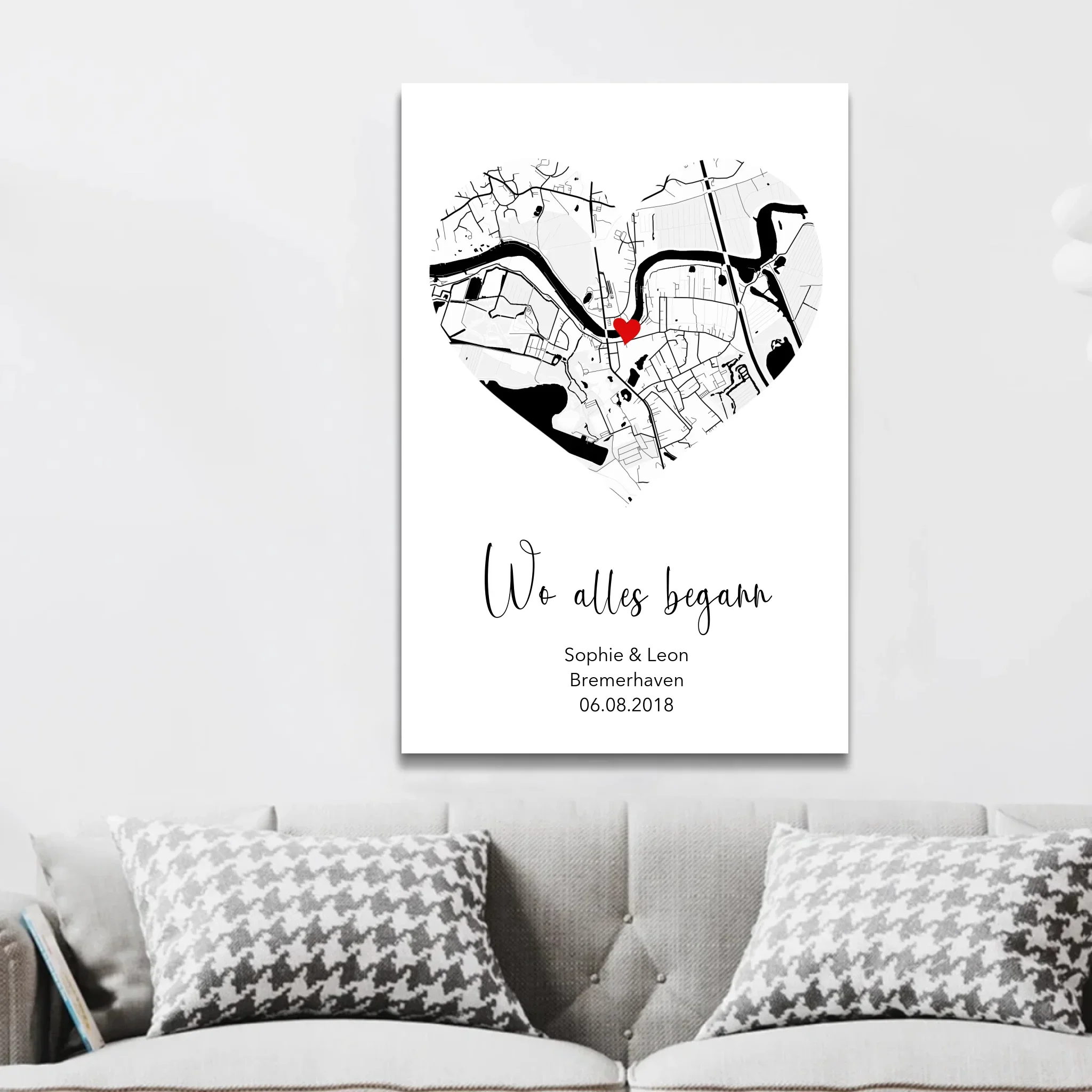 Personalisierte Leinwand "Wo alles begann" - Image 2